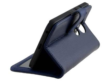 Slim Synthetic Leather Wallet Case with Stand for LG Nexus 5X - Dark Blue