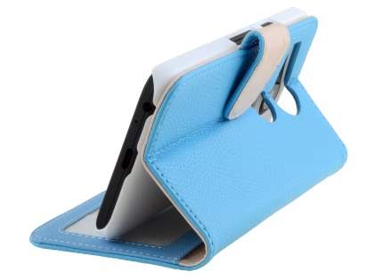 Slim Synthetic Leather Wallet Case with Stand for LG Nexus 5X - Sky Blue