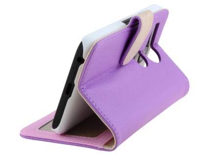 Slim Synthetic Leather Wallet Case with Stand for LG Nexus 5X - Light Purple