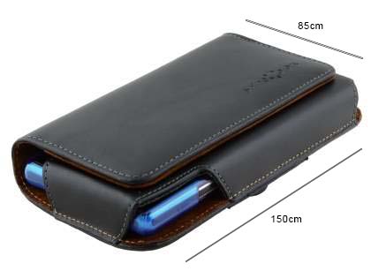 Extra-tough Genuine Leather ShineColours belt pouch - Bumper Case Compatible