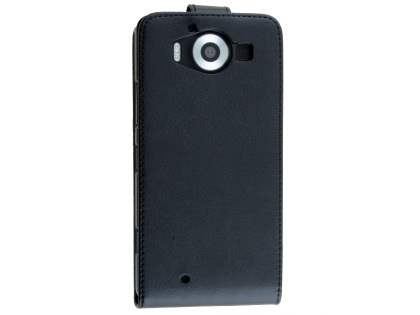 Synthetic Leather Flip Case for Microsoft Lumia 950 - Classic Black Synthetic Leather Flip Case for Microsoft Lumia 950 - Classic Black
