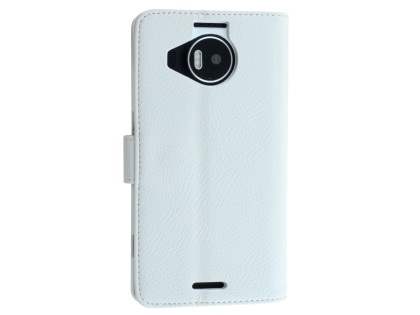 Slim Synthetic Leather Wallet Case with Stand for Microsoft Lumia 950 XL - Pearl White Leather Wallet Case
