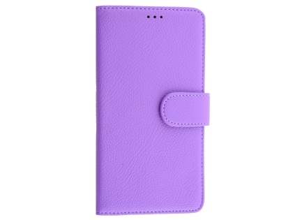 Slim Synthetic Leather Wallet Case with Stand for Microsoft Lumia 950 XL - Purple