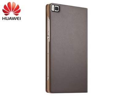 Genuine Huawei P8 Smart View Flip Case - Brown