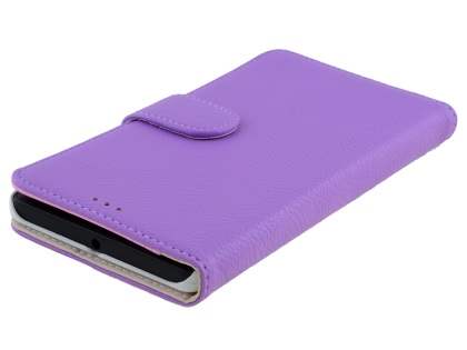 Slim Synthetic Leather Wallet Case with Stand for Microsoft Lumia 950 XL - Purple