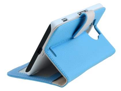 Slim Synthetic Leather Wallet Case with Stand for Microsoft Lumia 950 XL - Sky Blue