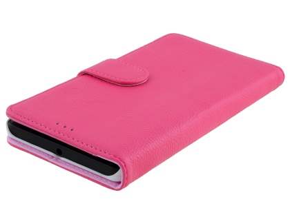 Slim Synthetic Leather Wallet Case with Stand for Microsoft Lumia 950 XL - Pink