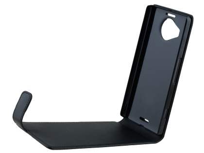 Synthetic Leather Flip Case for Microsoft Lumia 950 XL - Classic Black