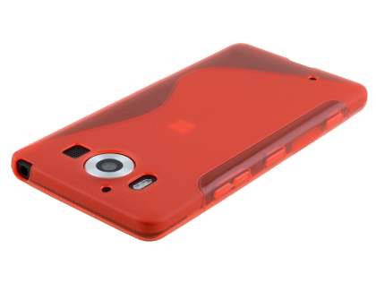 Wave Case for Microsoft Lumia 950 - Frosted Red/Red
