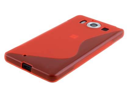 Wave Case for Microsoft Lumia 950 - Frosted Red/Red