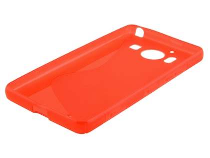 Wave Case for Microsoft Lumia 950 - Frosted Red/Red