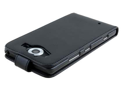 Synthetic Leather Flip Case for Microsoft Lumia 950 - Classic Black