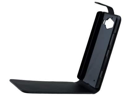 Synthetic Leather Flip Case for Microsoft Lumia 950 - Classic Black