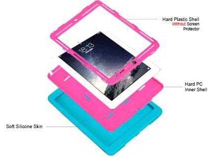 Impact Case for iPad Air 1st Gen - Sky Blue/Pink