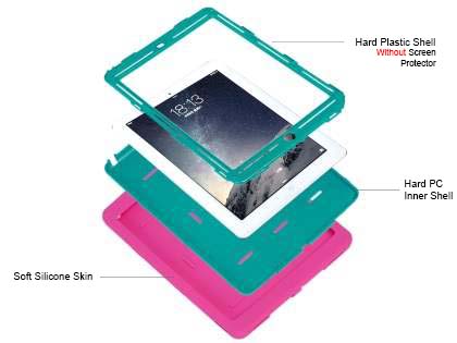 Impact Case for iPad Air 2 - Pink/Teal