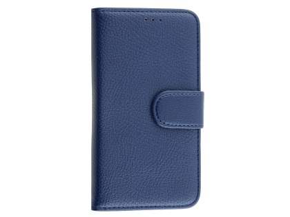 Synthetic Leather Wallet Case with Stand for Huawei Y5/Y560 - Dark Blue