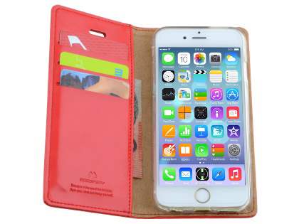 Mercury Goospery Blue Moon Wallet Case for iPhone 6s Plus/6 Plus - Red