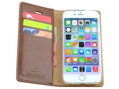 Mercury Goospery Blue Moon Wallet Case for iPhone 6s Plus/6 Plus - Brown