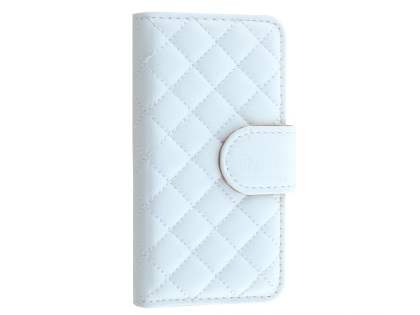 Synthetic Leather Wallet Case for iPhone SE(1st Gen)/5s/5 - White