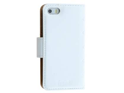 Synthetic Leather Wallet Case for iPhone SE(1st Gen)/5s/5 - White