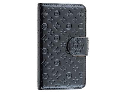 Synthetic Leather Wallet Case for Samsung Galaxy S4 - Black