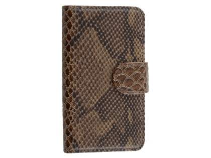 Snake Pattern Synthetic Leather Case for Samsung Galaxy S4 - Snake pattern Leather Wallet Case