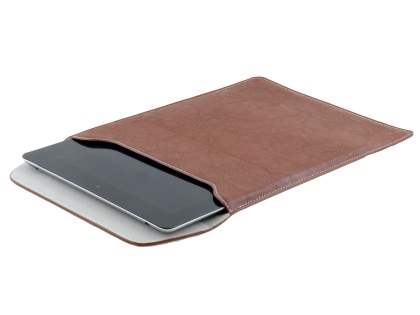 Synthetic Leather Slide-in Case for Tablets - Brown