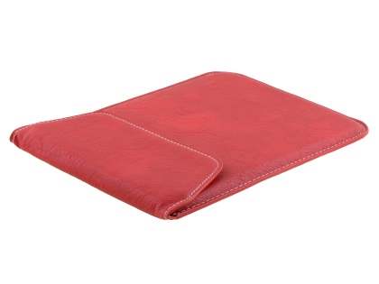 Synthetic Leather Slide-in Case for Tablets - Red Leather Slide-in Case