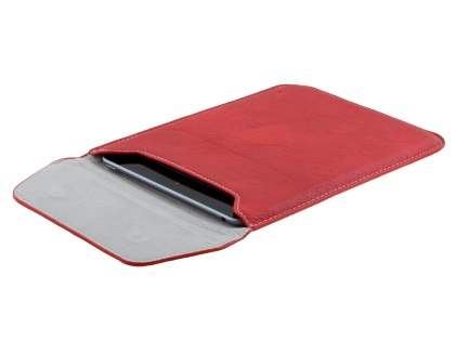 Synthetic Leather Slide-in Case for Tablets - Red