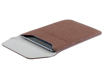 Synthetic Leather Slide-in Case for Tablets - Brown