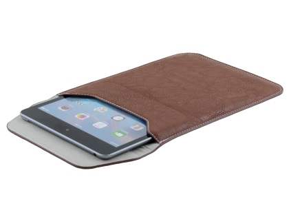 Synthetic Leather Slide-in Case for Tablets - Brown