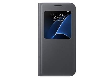 Genuine Samsung Galaxy S7 S-View Premium Cover Case - Charcoal Genuine Samsung Galaxy S7 S-View Premium Cover Case - Charcoal