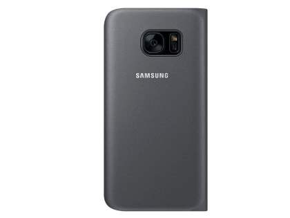 Genuine Samsung Galaxy S7 S-View Premium Cover Case - Charcoal