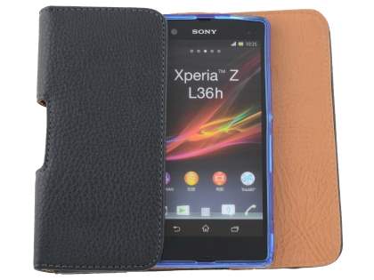 Textured Synthetic Leather Belt Pouch - Bumper Case Compatible