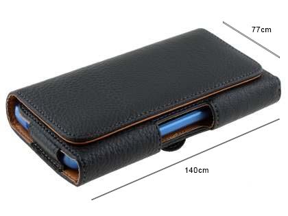 Textured Synthetic Leather Belt Pouch - Bumper Case Compatible