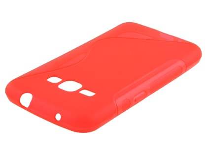 Wave Case for Samsung Galaxy J1 (2016) - Frosted Red/Red Soft Cover