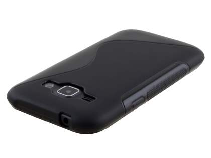 Wave Case for Samsung Galaxy J1 Ace - Frosted Black/Black