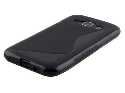Wave Case for Samsung Galaxy J1 Ace - Frosted Black/Black