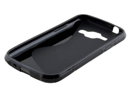 Wave Case for Samsung Galaxy J1 Ace - Frosted Black/Black