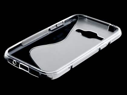 Wave Case for Samsung Galaxy J1 Ace - Frosted Clear/Clear
