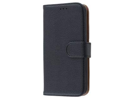 Synthetic Leather Wallet Case with Stand for Samsung Galaxy S7 edge - Classic Black
