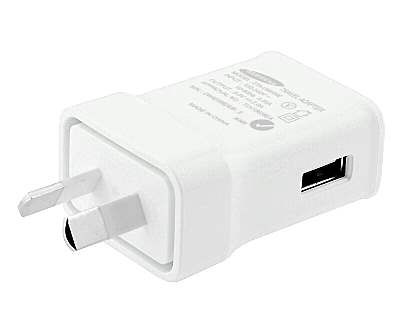 Genuine Samsung 2A/10W AC Charger & Tab 30-pin to USB-A Cable - White