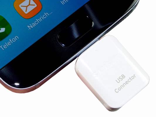 Genuine Samsung Micro USB to USB-A OTG Connector - White