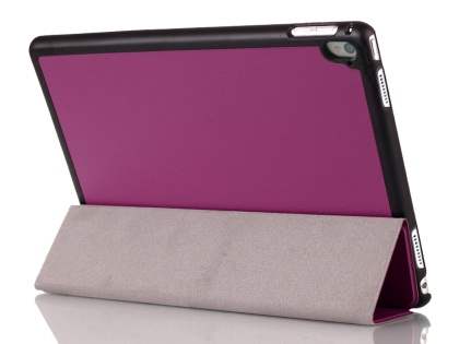 Premium Slim Synthetic Leather Flip Case with Stand for iPad Pro 9.7 - Purple Leather Flip Case
