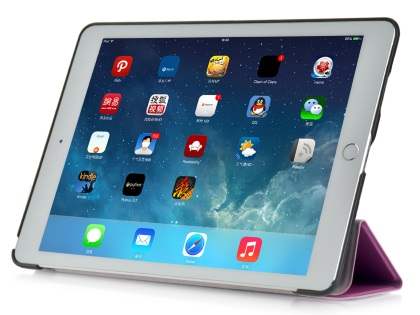 Premium Slim Synthetic Leather Flip Case with Stand for iPad Pro 9.7 - Purple