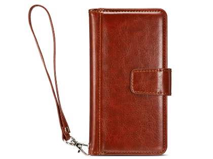 2-in-1 Synthetic Leather Wallet Case for iPhone 6s/6 - Brown Leather Wallet Case