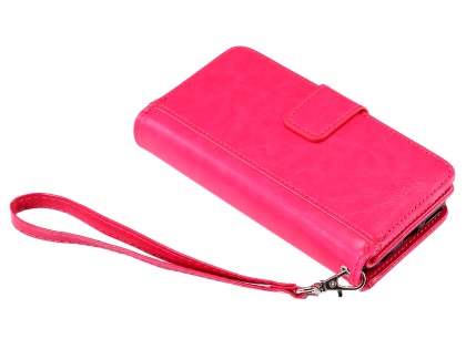 2-in-1 Synthetic Leather Wallet Case for iPhone 6s/6 - Pink Leather Wallet Case