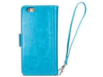 2-in-1 Synthetic Leather Wallet Case for iPhone 6s/6 - Blue