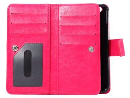 2-in-1 Synthetic Leather Wallet Case for iPhone 6s Plus/6 Plus - Pink