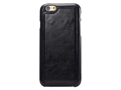 2-in-1 Synthetic Leather Wallet Case for iPhone 6s Plus/6 Plus - Classic Black